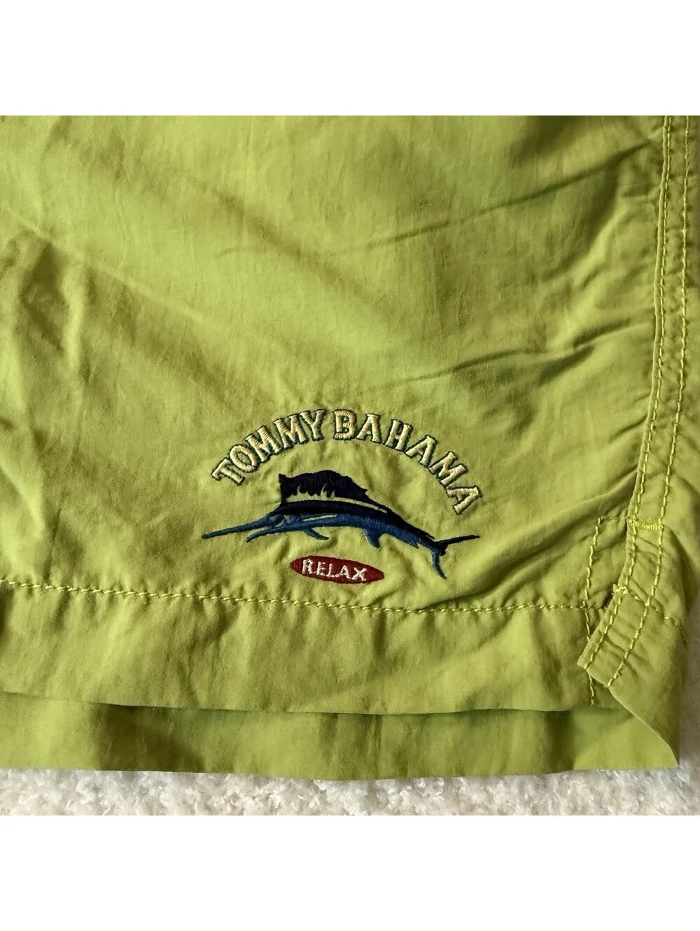 Tommy Bahama Relax Men’s XL Green Swim Trunks Board Shorts Marlin Drawstring
